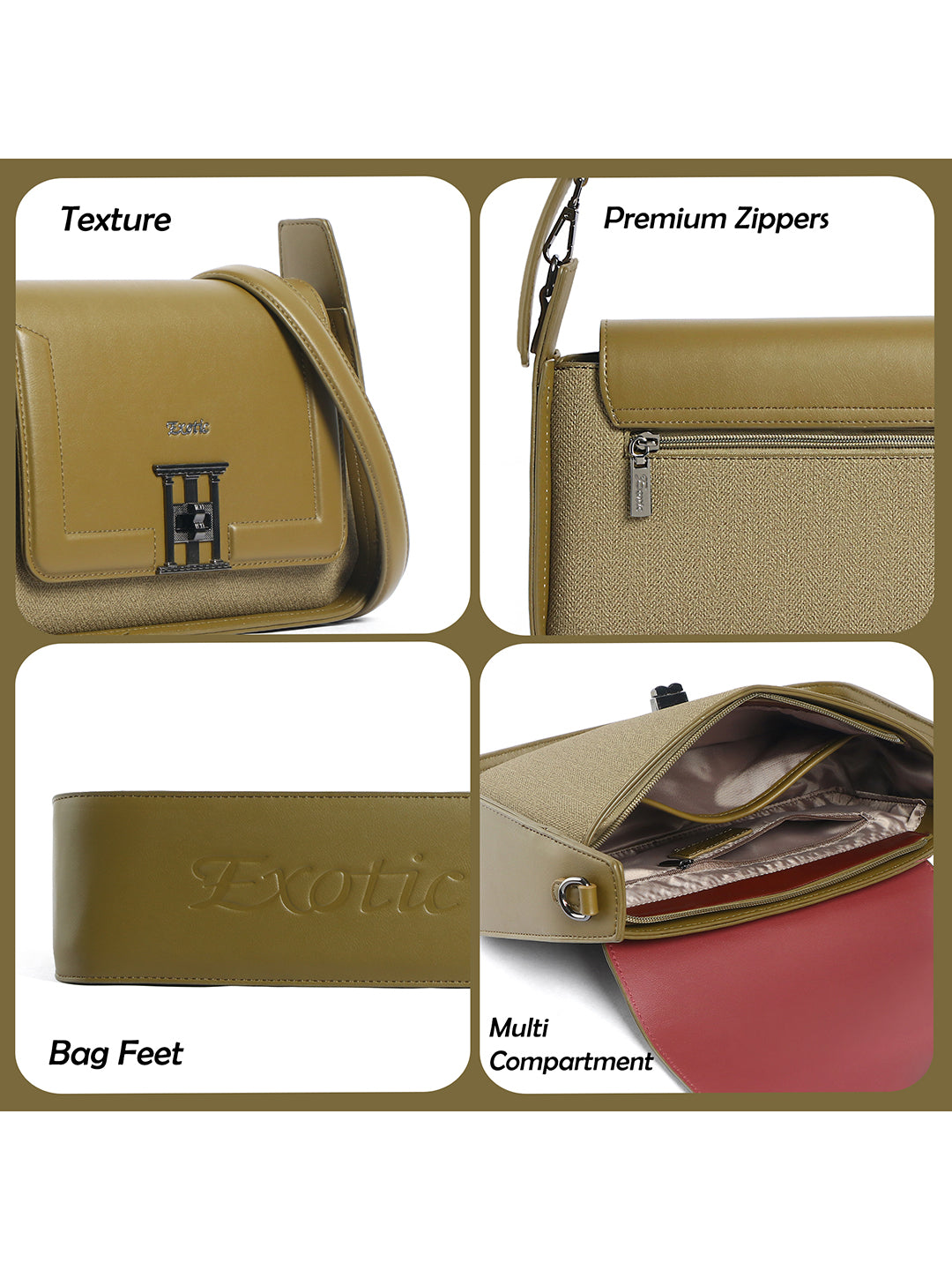 Exotic Ravelle Structured Shoulder Bag for Women
