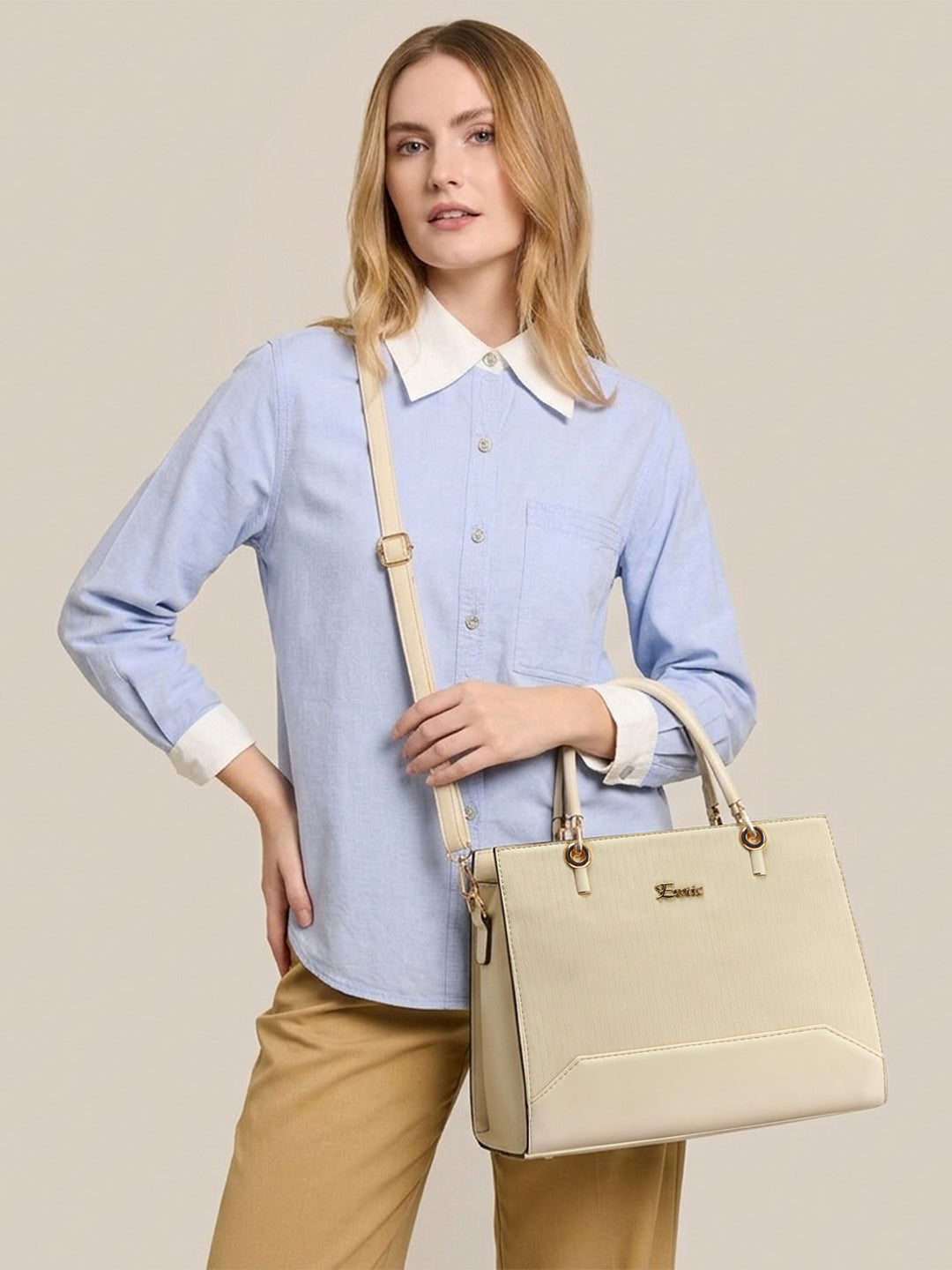 Exotic Elevate Your Stylish Premium Handbag (White)