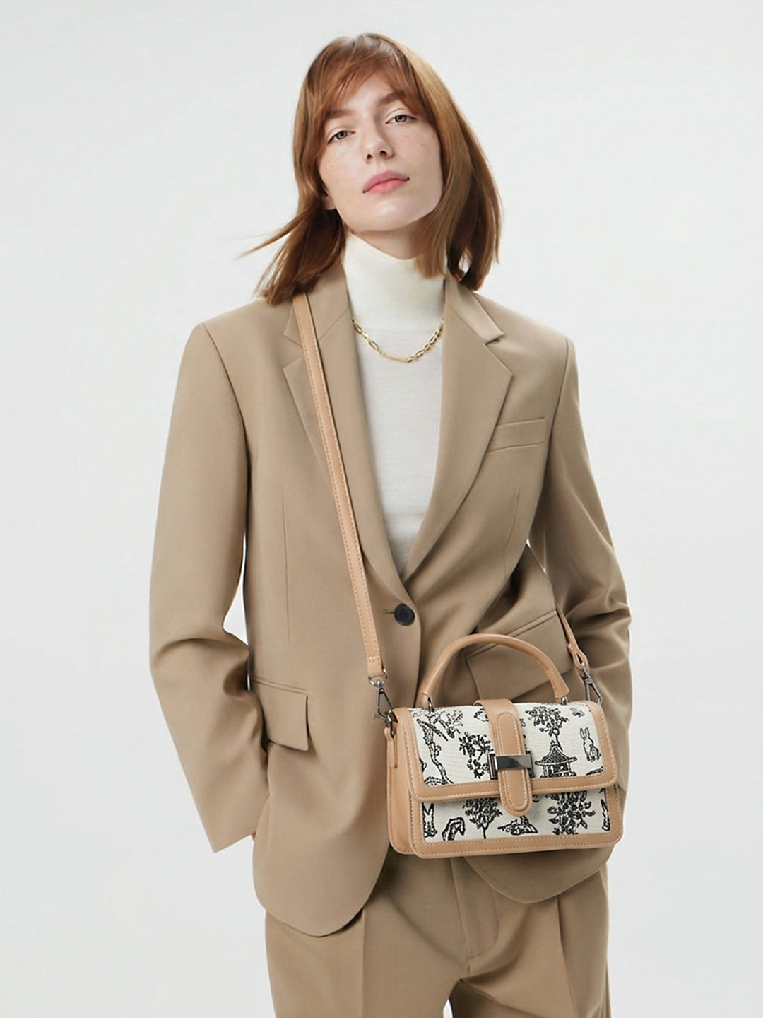Exotic Rosetta Structured Sling Bag