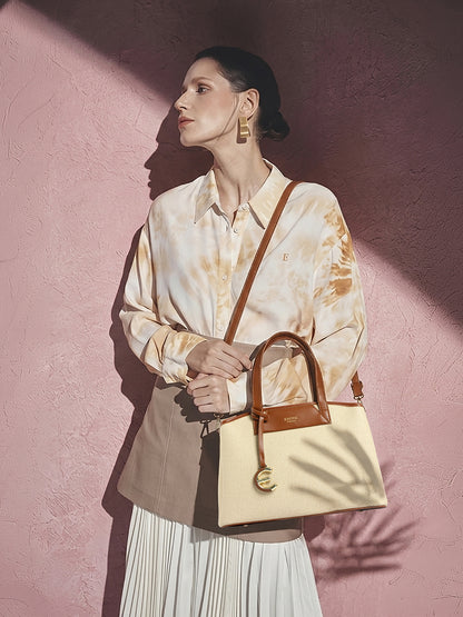 Exotic Evara Structured Satchel Handbags