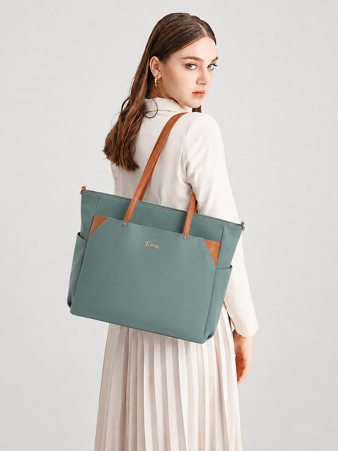 Exotic Women's Tote Bag with Crossbody Strap