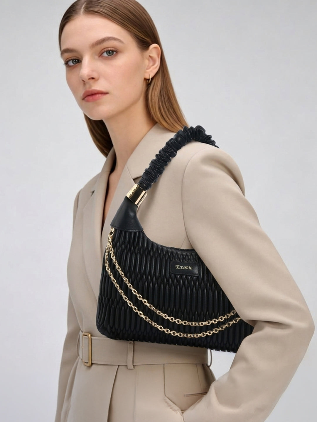 Exotic Premium Celestia Quilted Hobo Shoulder bag