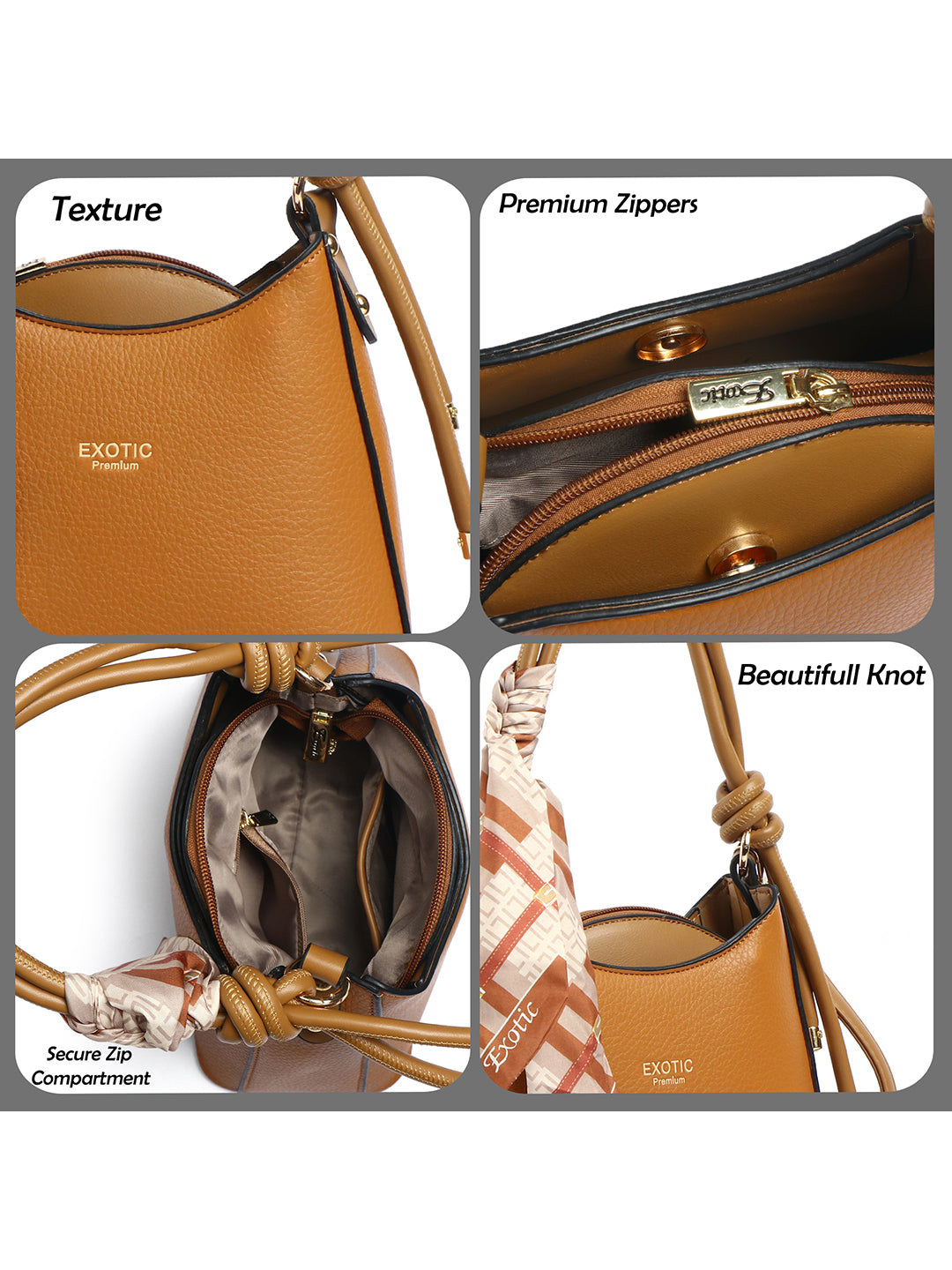 Exotic Elara Knot Hobo Shoulder Bag