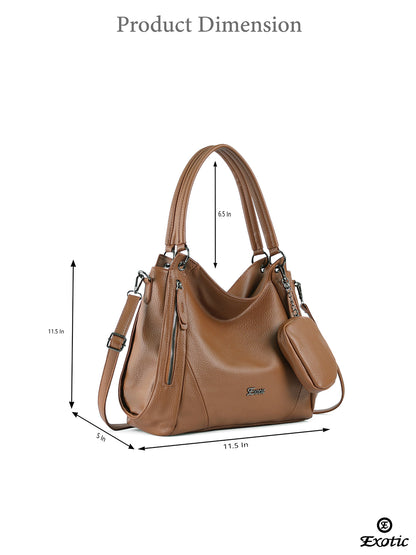 Exotic Pebbled Hobo Stylish Shoulder Bag