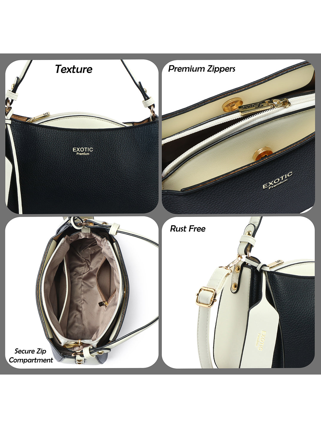 Exotic Premium Azure Curve Shoulder Bag