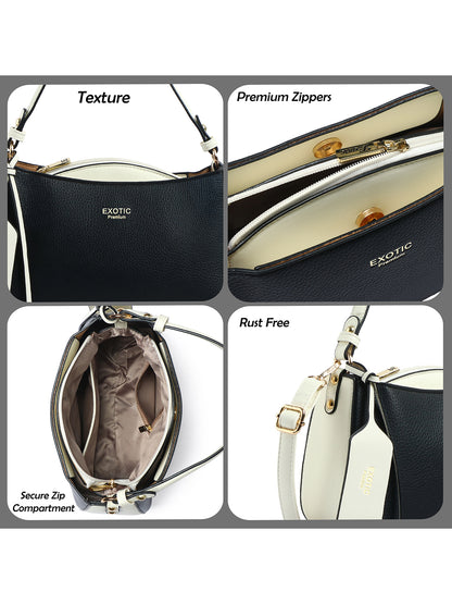 Exotic Premium Azure Curve Shoulder Bag