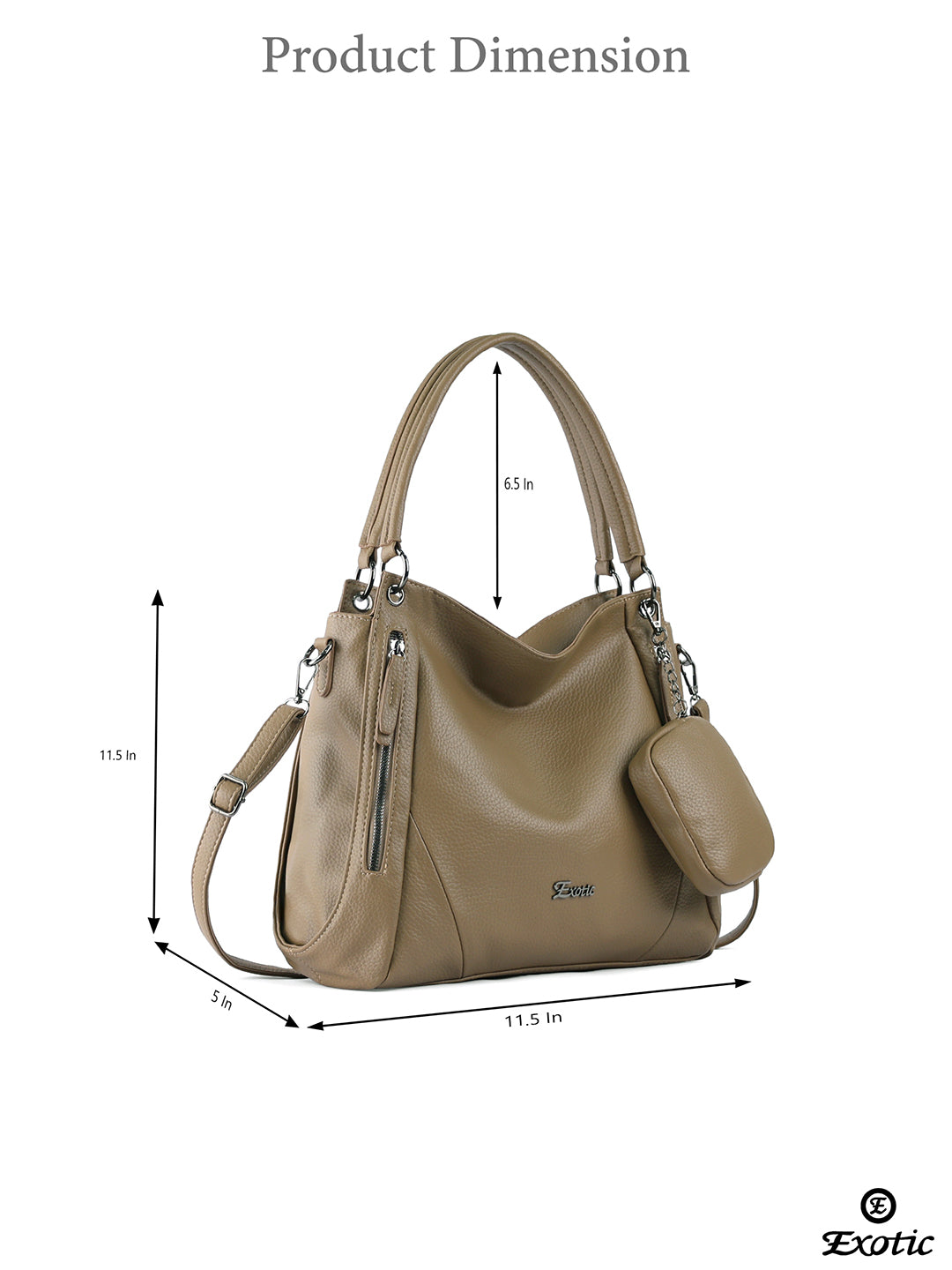 Exotic Pebbled Hobo Stylish Shoulder Bag