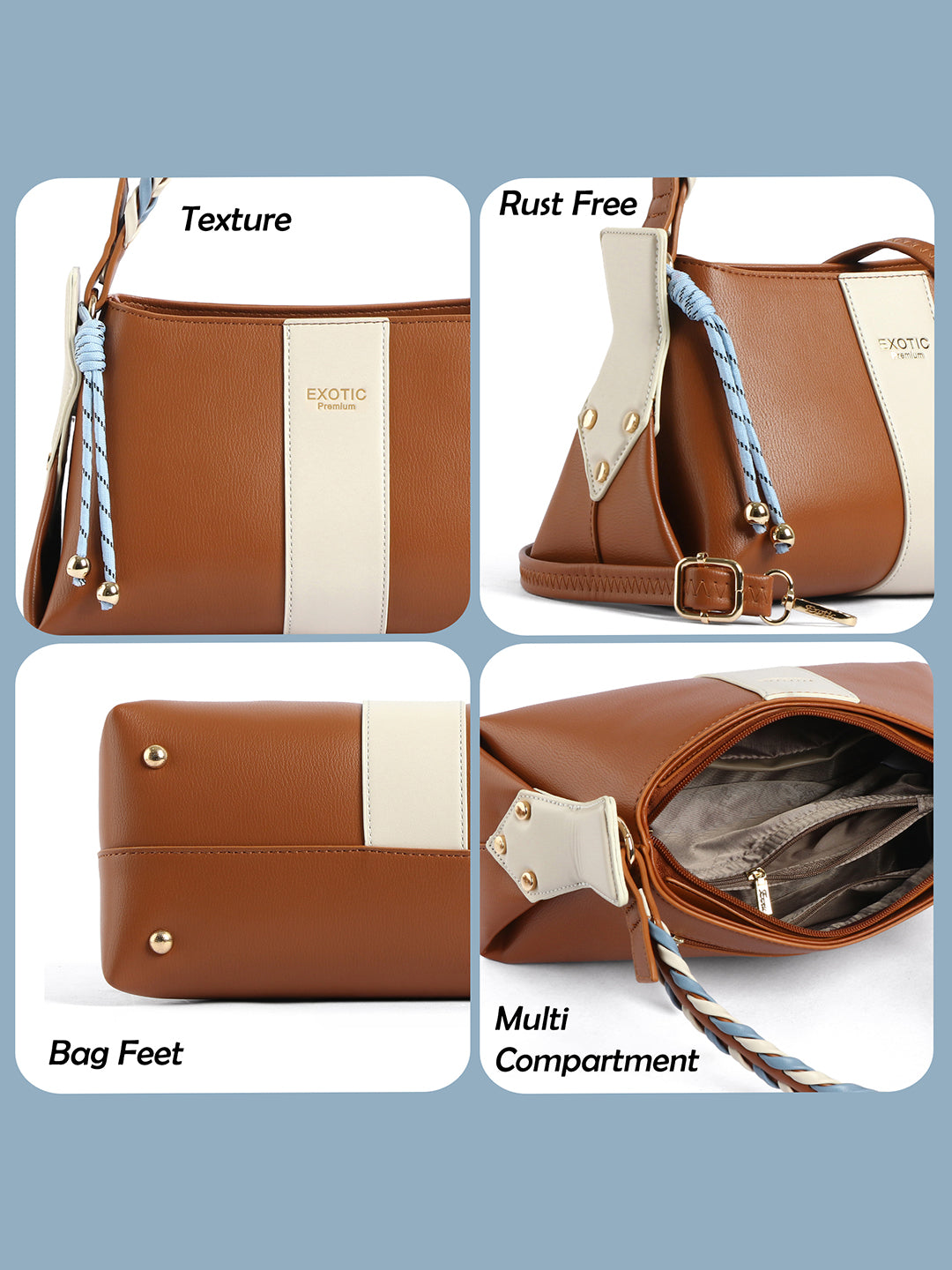 EXOTIC Noiré Twist Structured Handbag