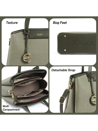 Exotic Evara Structured Satchel Handbags