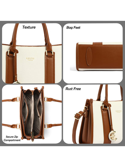 EXOTIC Premium Orlina Duotone Structured Handbag
