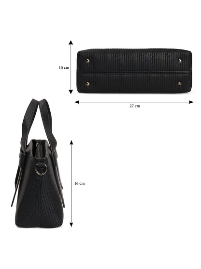 Exotic Valeria Satchel Sling Bag for Women Textured Leatherette Top Handle & Detachable Crossbody Strap