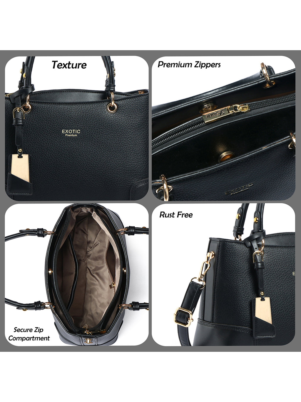 Exotic Caramel Edge Structured Handbag
