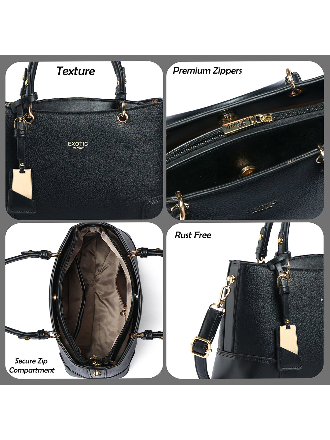 Exotic Caramel Edge Structured Handbag