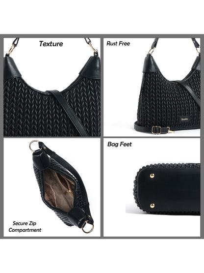 Exotic Elaris Quilted Hobo Shoulder Bag