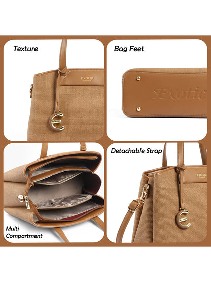 Exotic Evara Structured Satchel Handbags