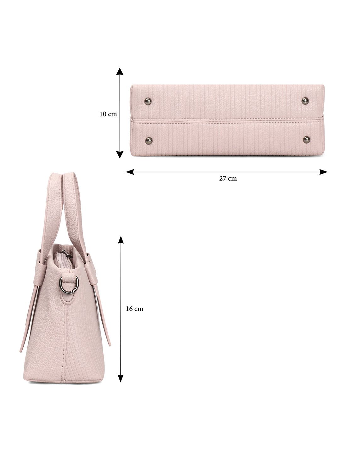 Exotic Valeria Satchel Sling Bag for Women Textured Leatherette Top Handle & Detachable Crossbody Strap