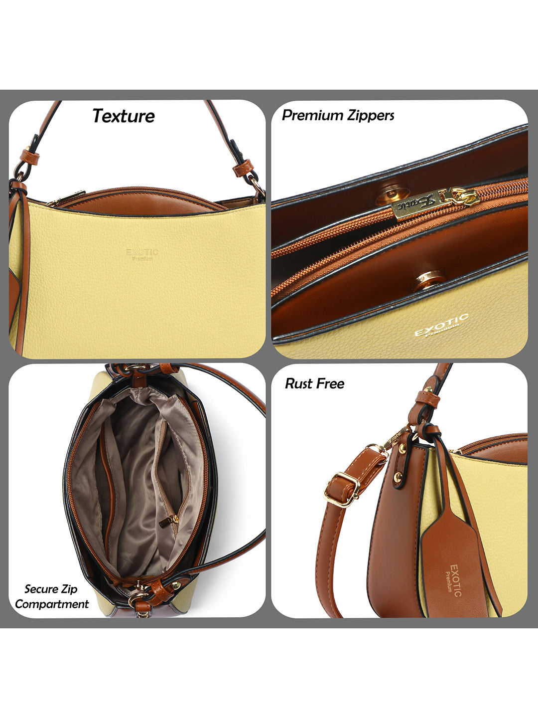 Exotic Premium Azure Curve Shoulder Bag