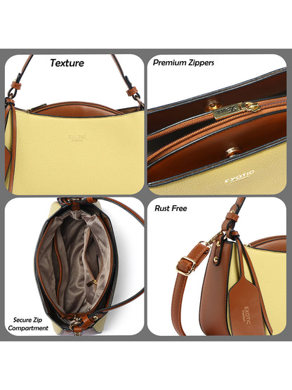 Exotic Premium Azure Curve Shoulder Bag