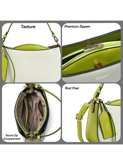 Exotic Premium Azure Curve Shoulder Bag