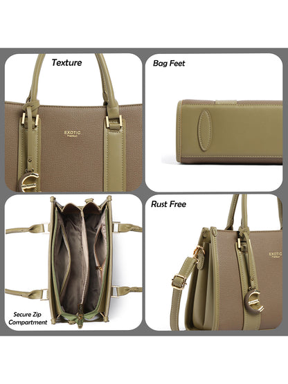 EXOTIC Premium Orlina Duotone Structured Handbag