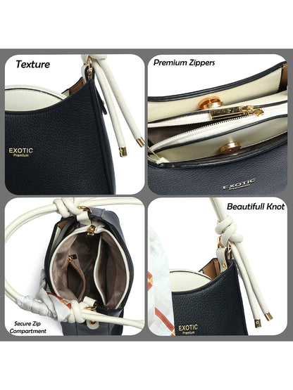 Exotic Elara Knot Hobo Shoulder Bag