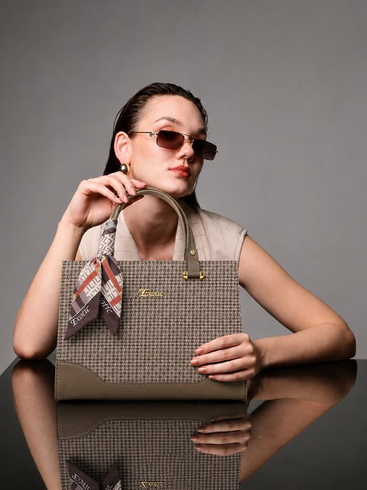 EXOTIC Charme Houndstooth Dual Tone Sling cum Handbag