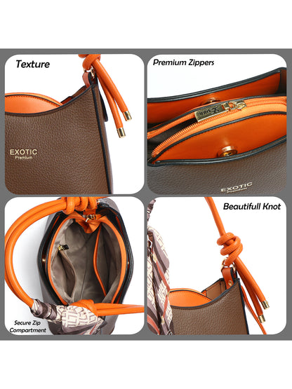 Exotic Elara Knot Hobo Shoulder Bag