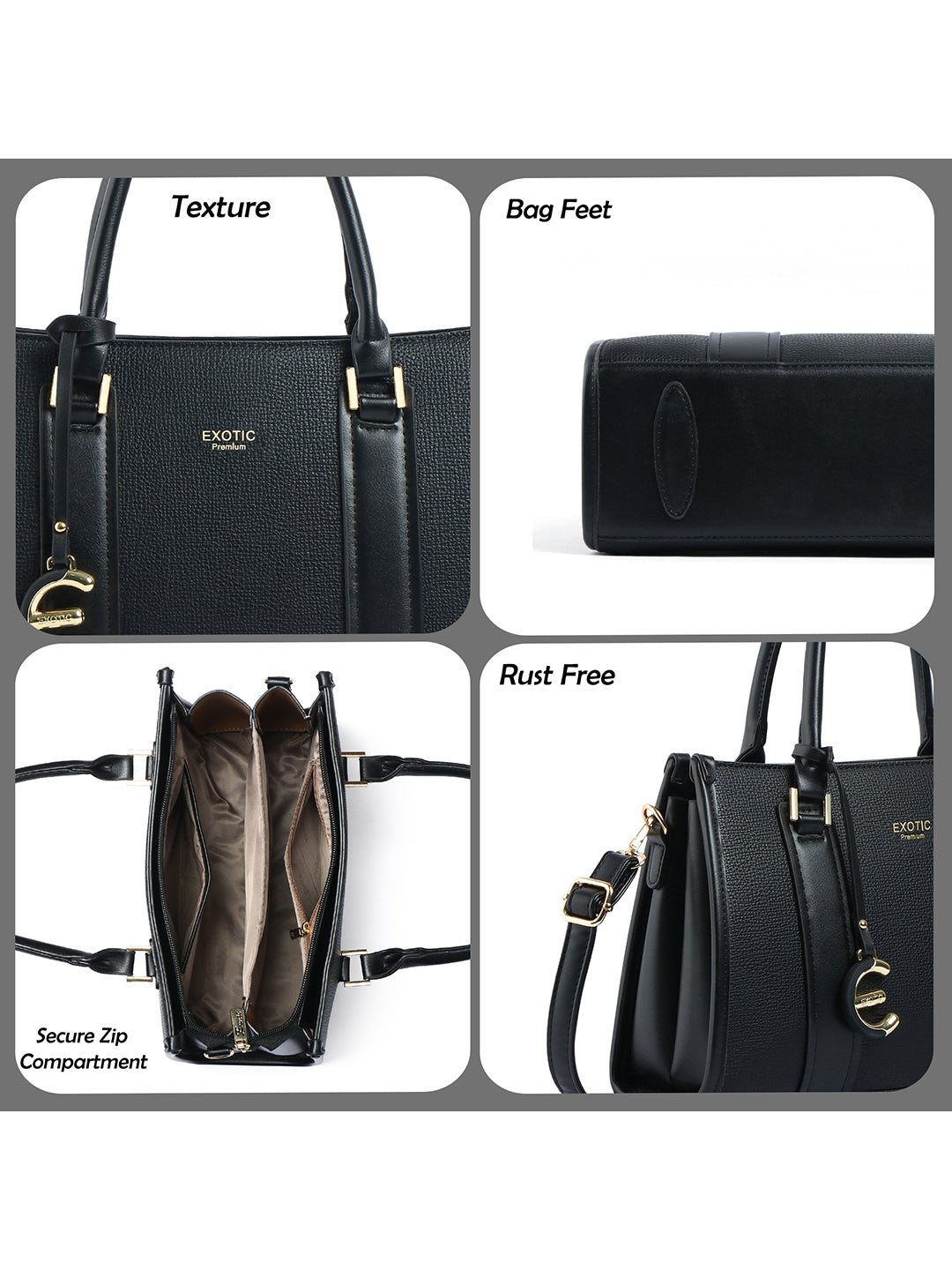 EXOTIC Premium Orlina Duotone Structured Handbag