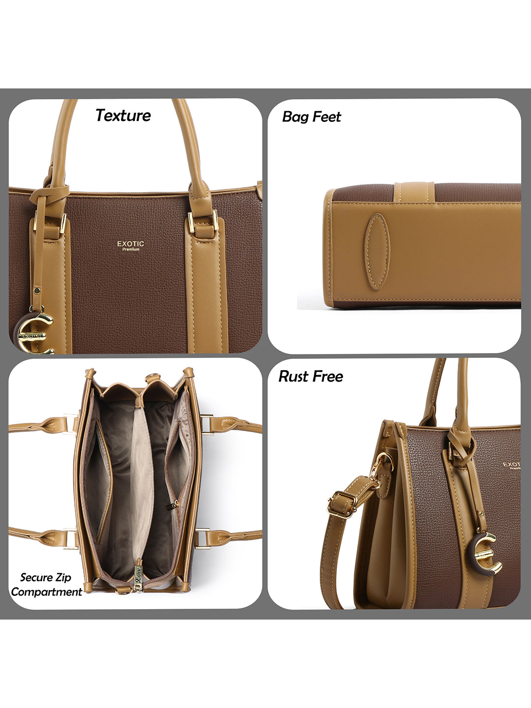 EXOTIC Premium Orlina Duotone Structured Handbag