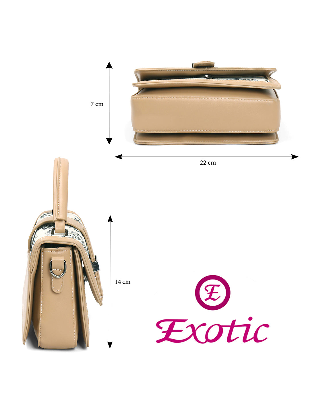 Exotic Rosetta Structured Sling Bag
