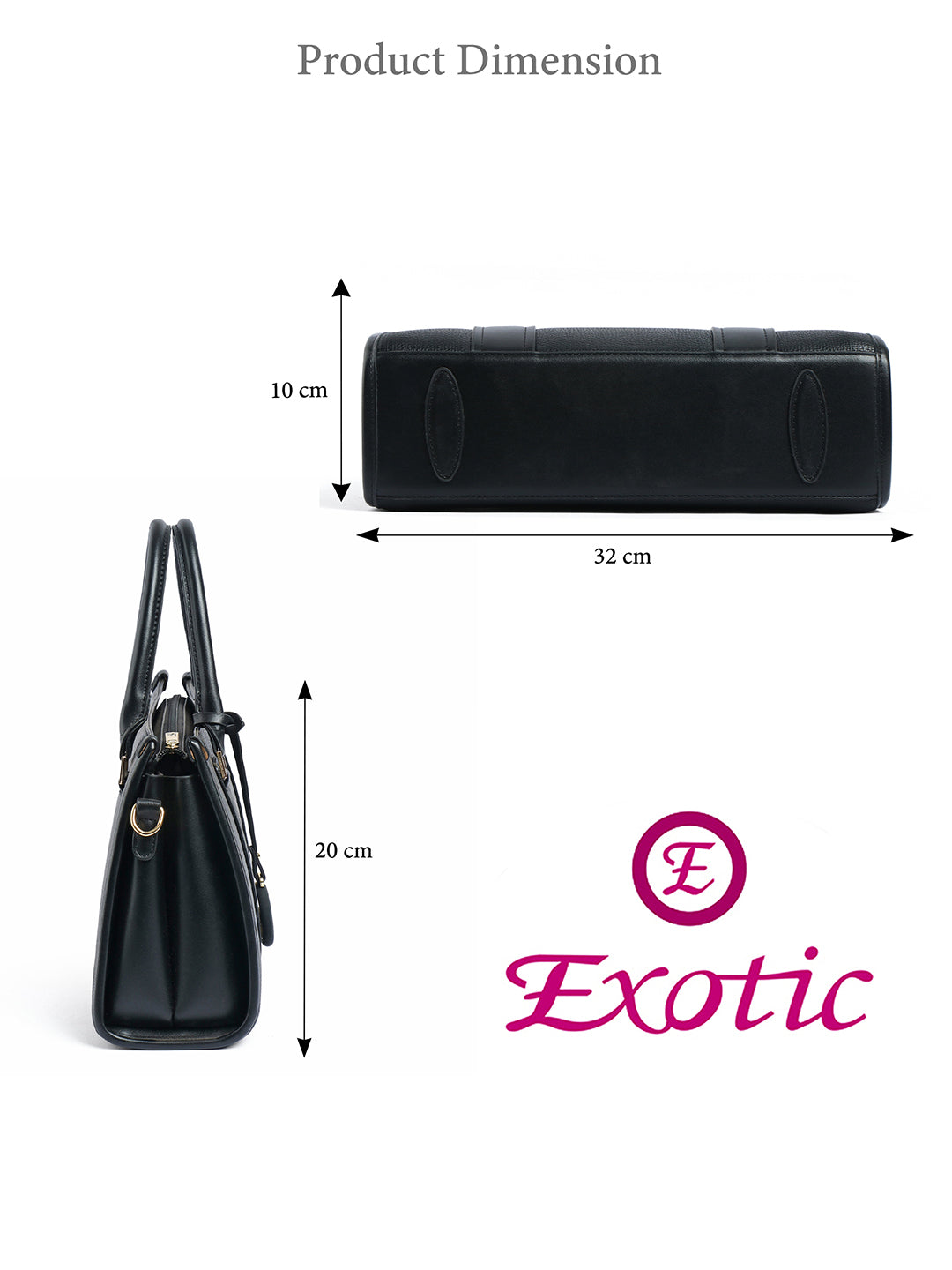 EXOTIC Premium Orlina Duotone Structured Handbag