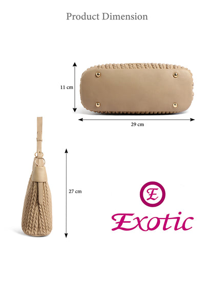 Exotic Elaris Quilted Hobo Shoulder Bag