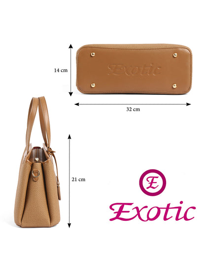 Exotic Evara Structured Satchel Handbags