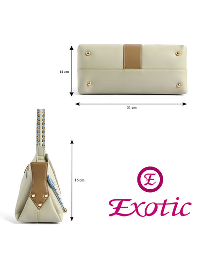 EXOTIC Noiré Twist Structured Handbag