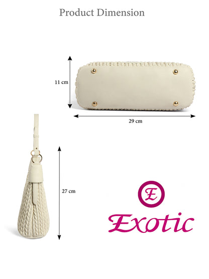 Exotic Elaris Quilted Hobo Shoulder Bag
