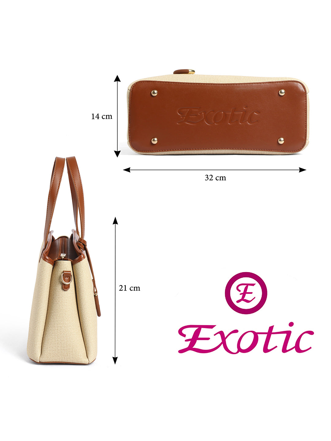 Exotic Evara Structured Satchel Handbags