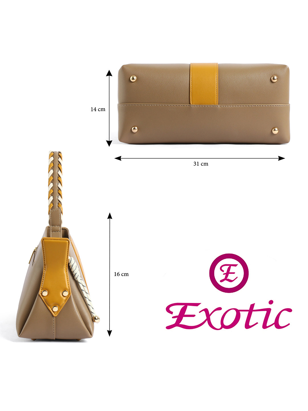 EXOTIC Noiré Twist Structured Handbag