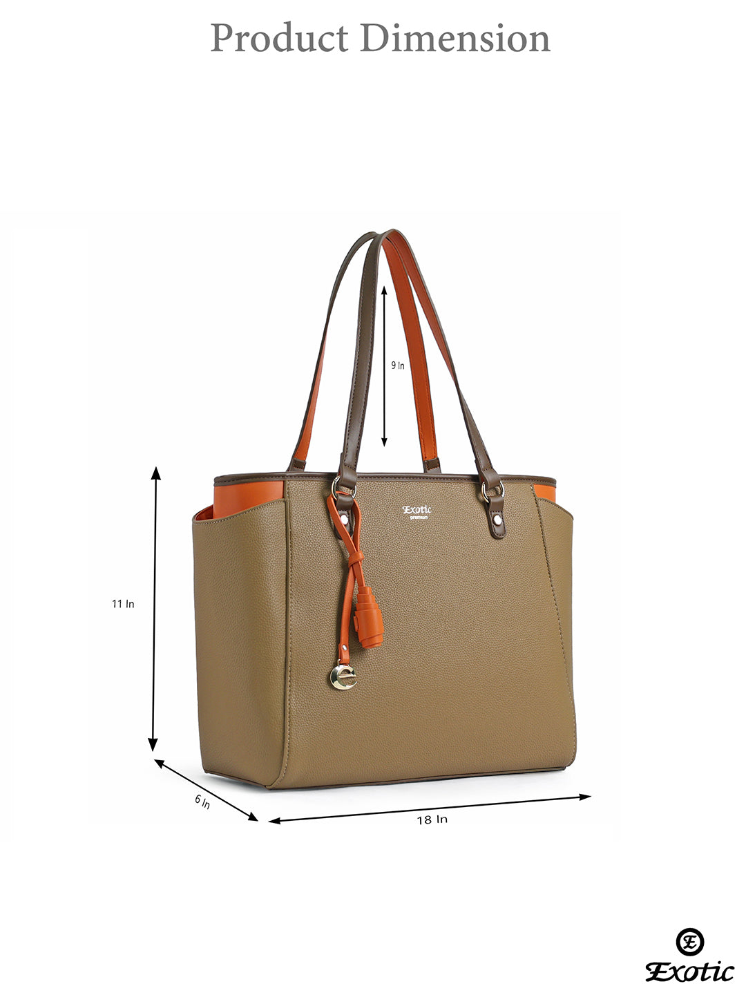 Exotic Amara Structured Black Tote Bag