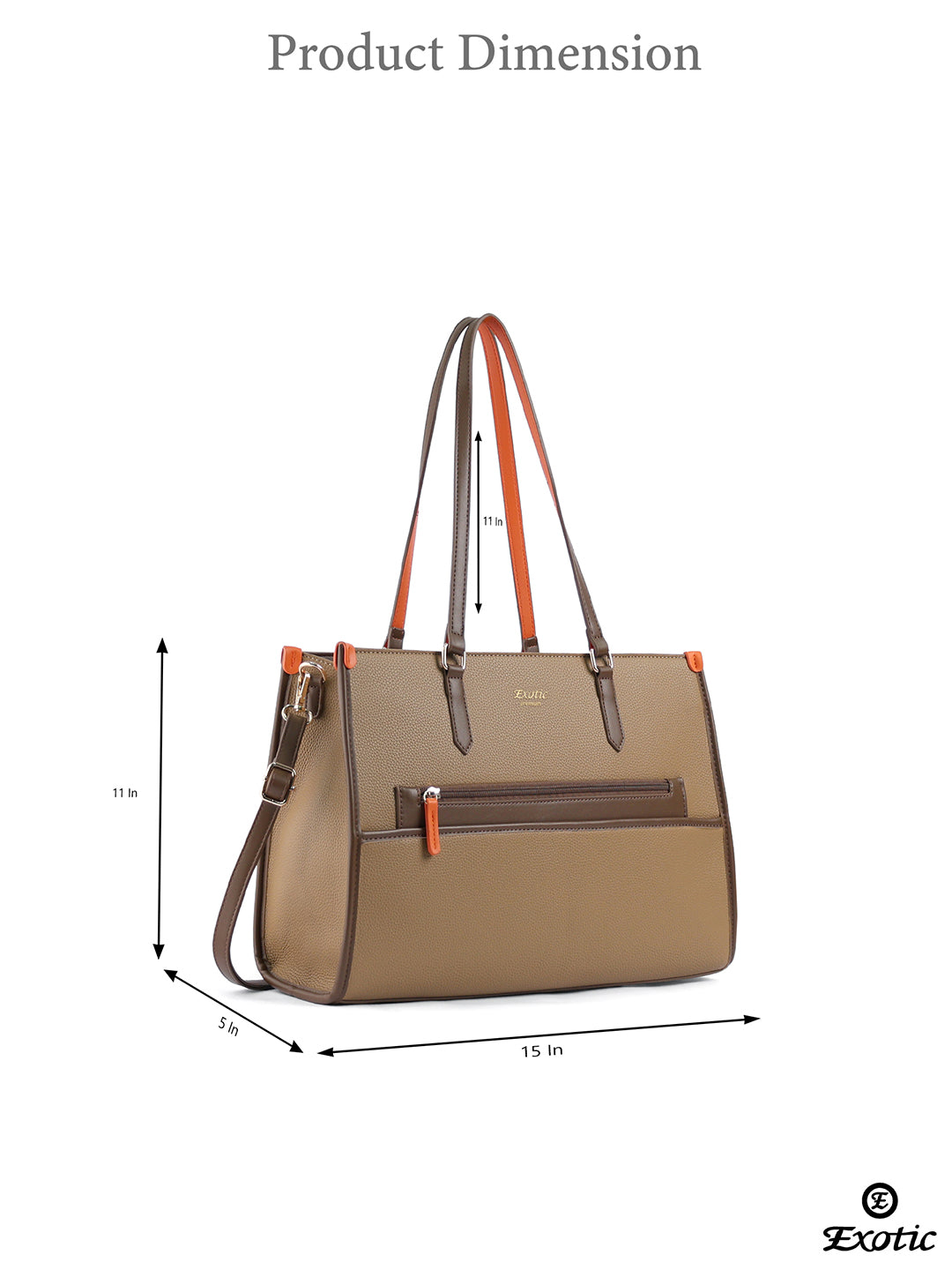 Exotic Aria Tote Handbag with Laptop Compartment