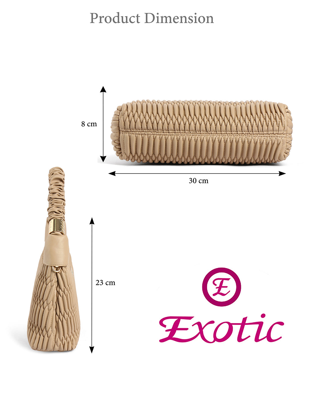 Exotic Premium Celestia Quilted Hobo Shoulder bag