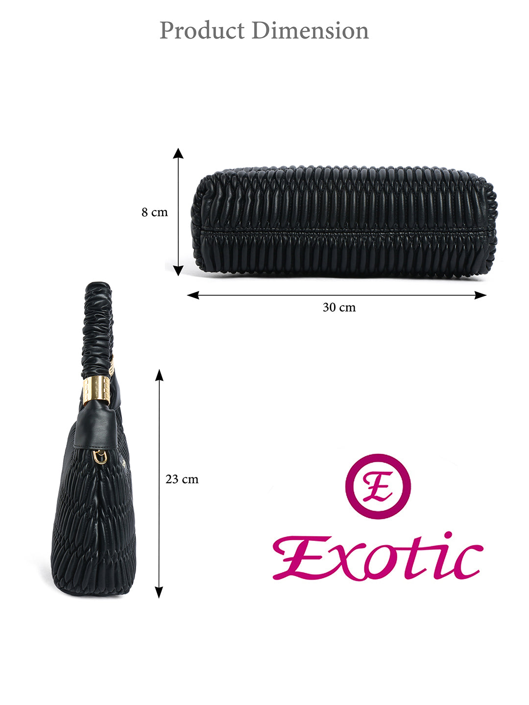 Exotic Premium Celestia Quilted Hobo Shoulder bag