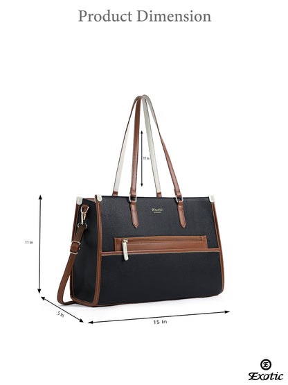 Exotic Aria Tote Handbag with Laptop Compartment