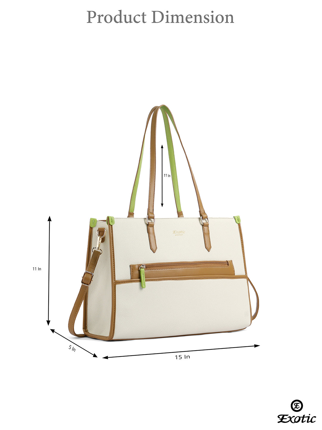 Exotic Aria Tote Handbag with Laptop Compartment