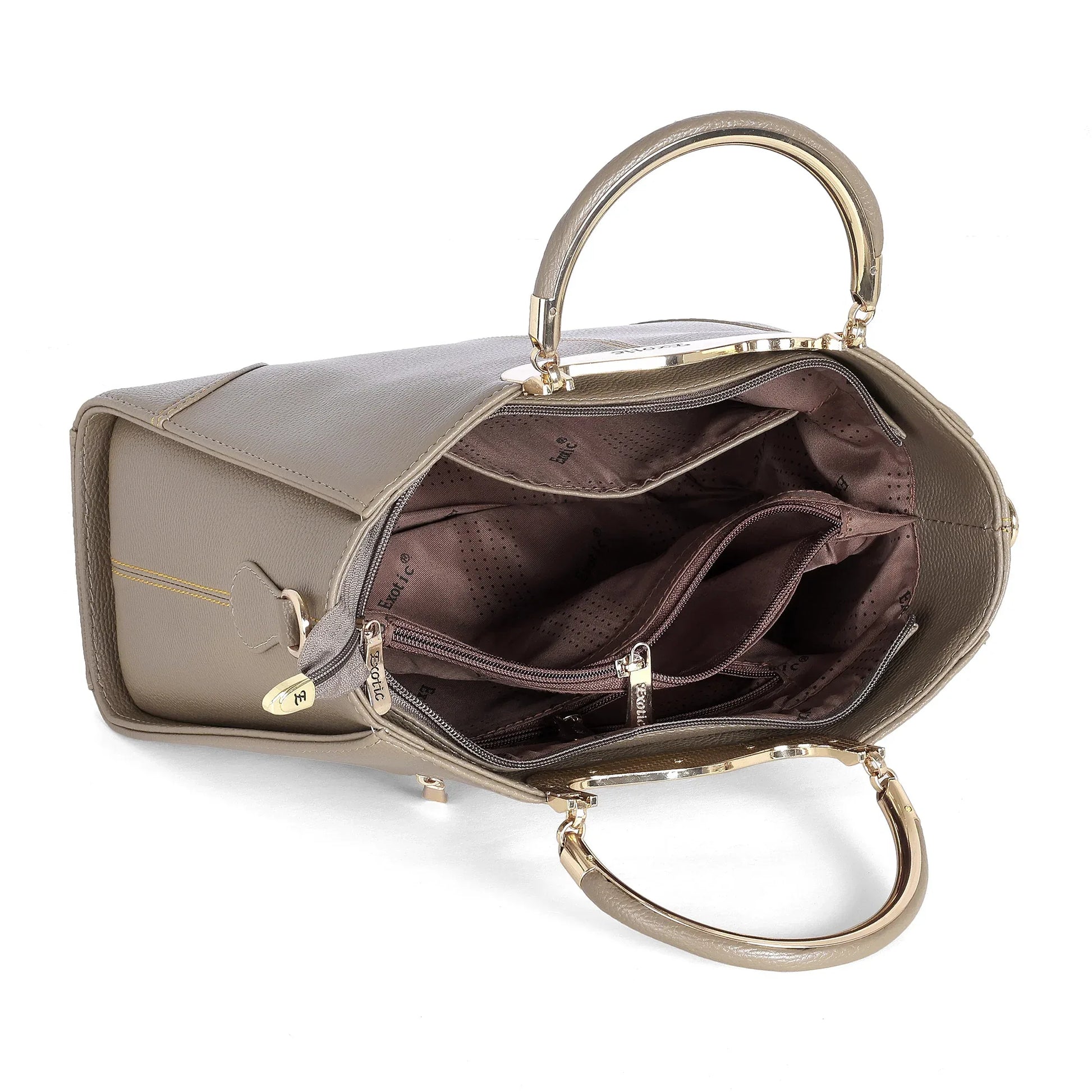 Exotic Signature Gold-Handle Tote - exoticstore