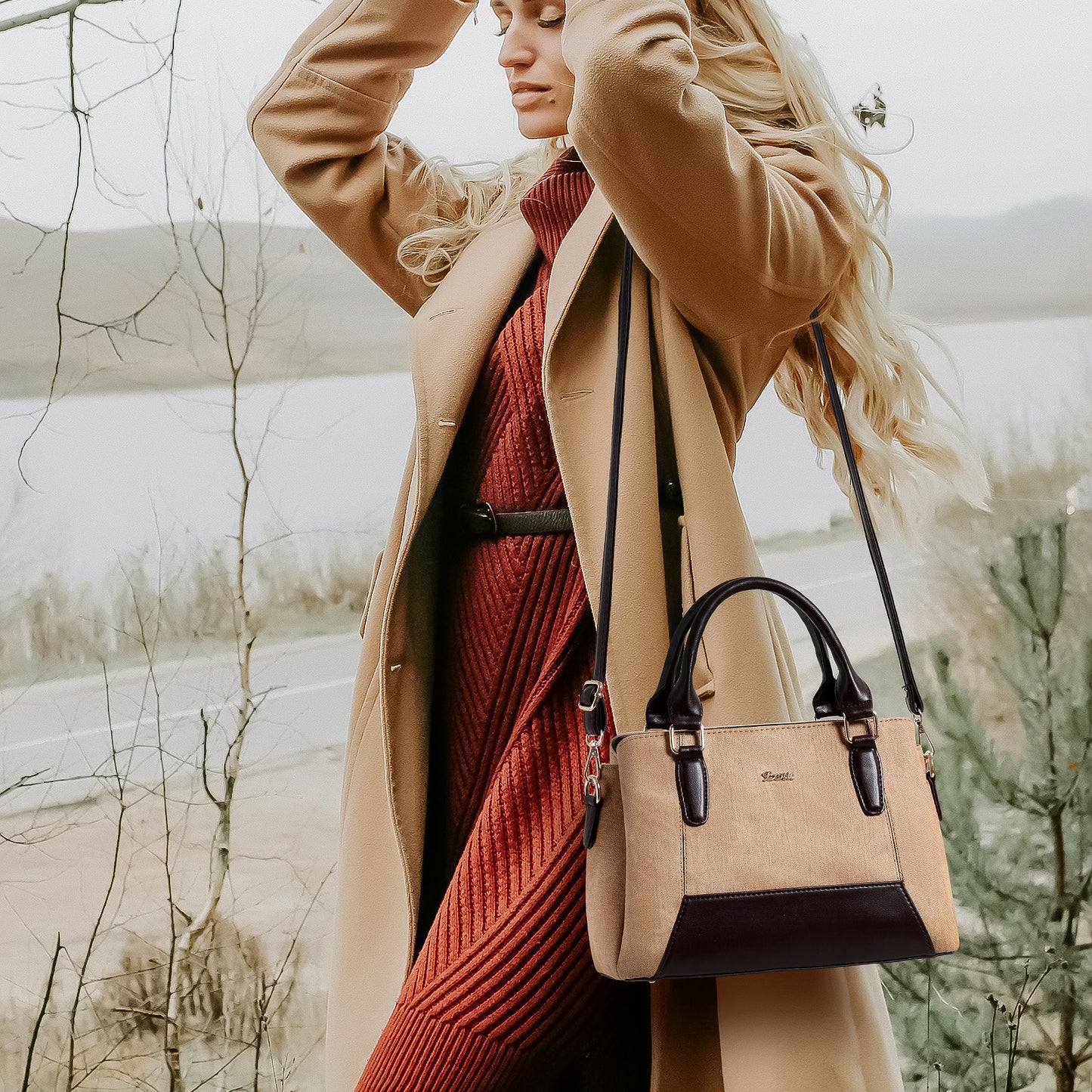 EXOTIC Three section Denim Design, Multipurpose handbag with Shoulder Strap