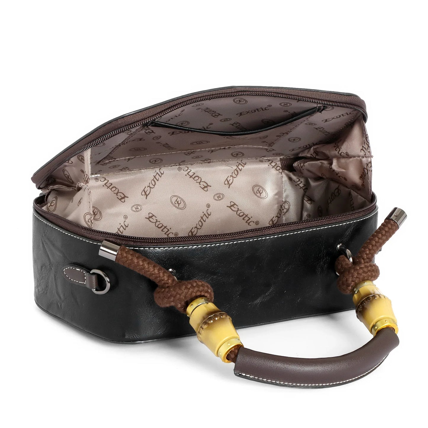 EXOTIC Bloom Embroidered Leather Handbag - exoticstore