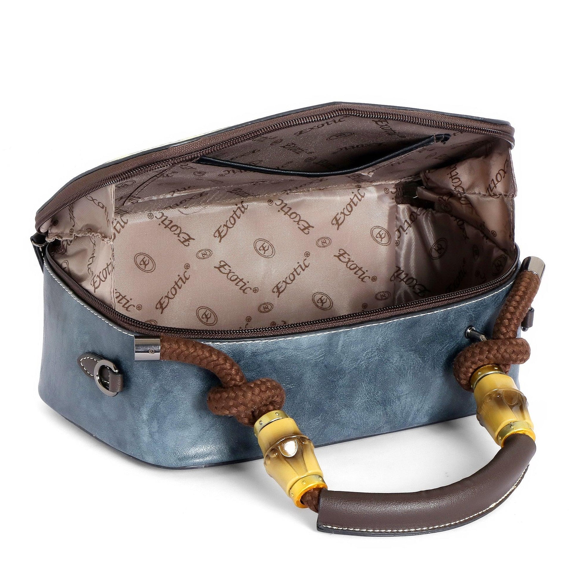 EXOTIC Bloom Embroidered Leather Handbag - exoticstore