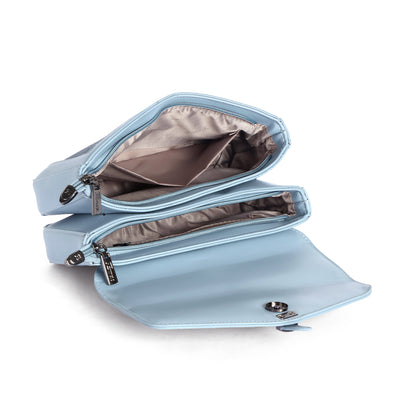 Exotic Denim Textured Cross Body & Handheld Bag