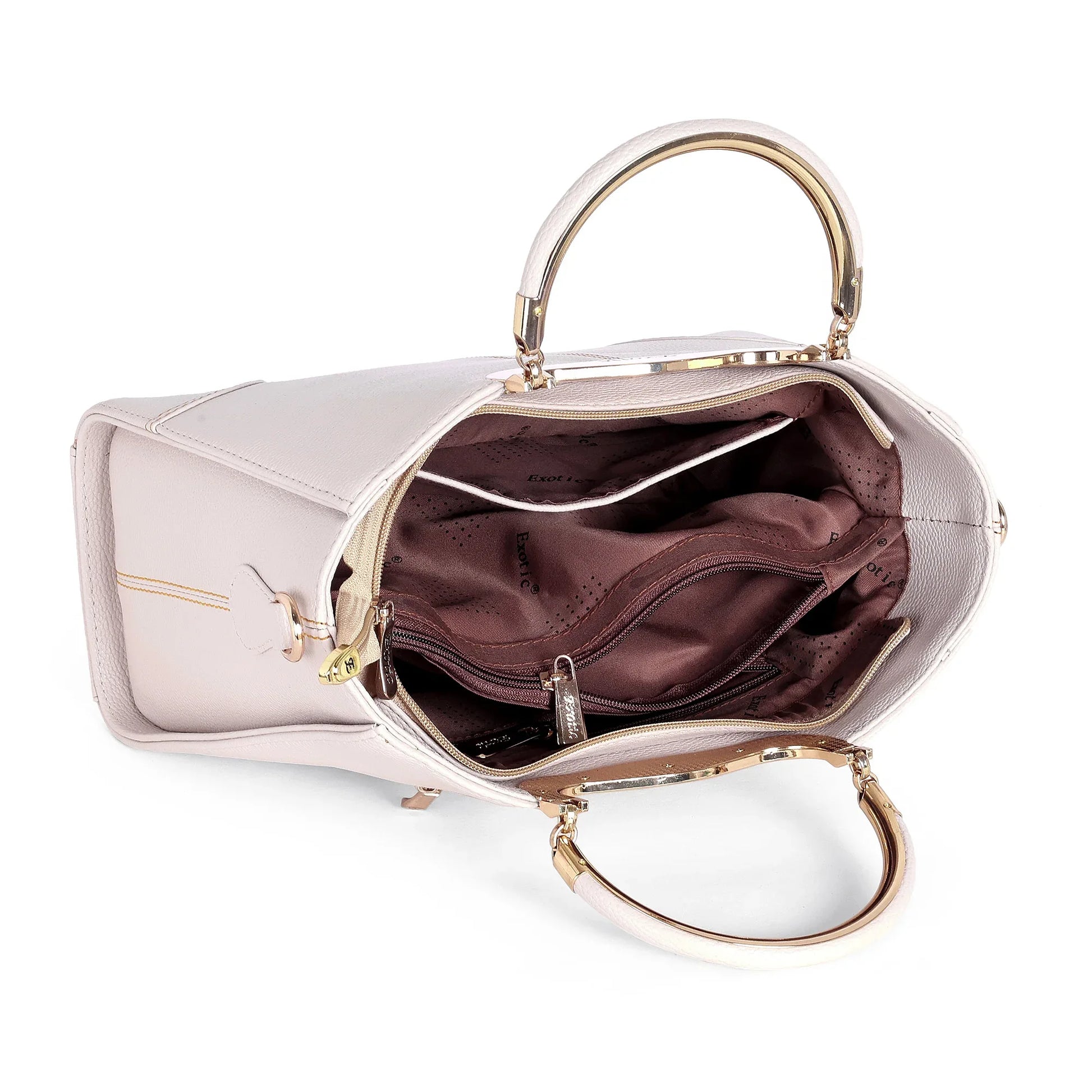 Exotic Signature Gold-Handle Tote - exoticstore