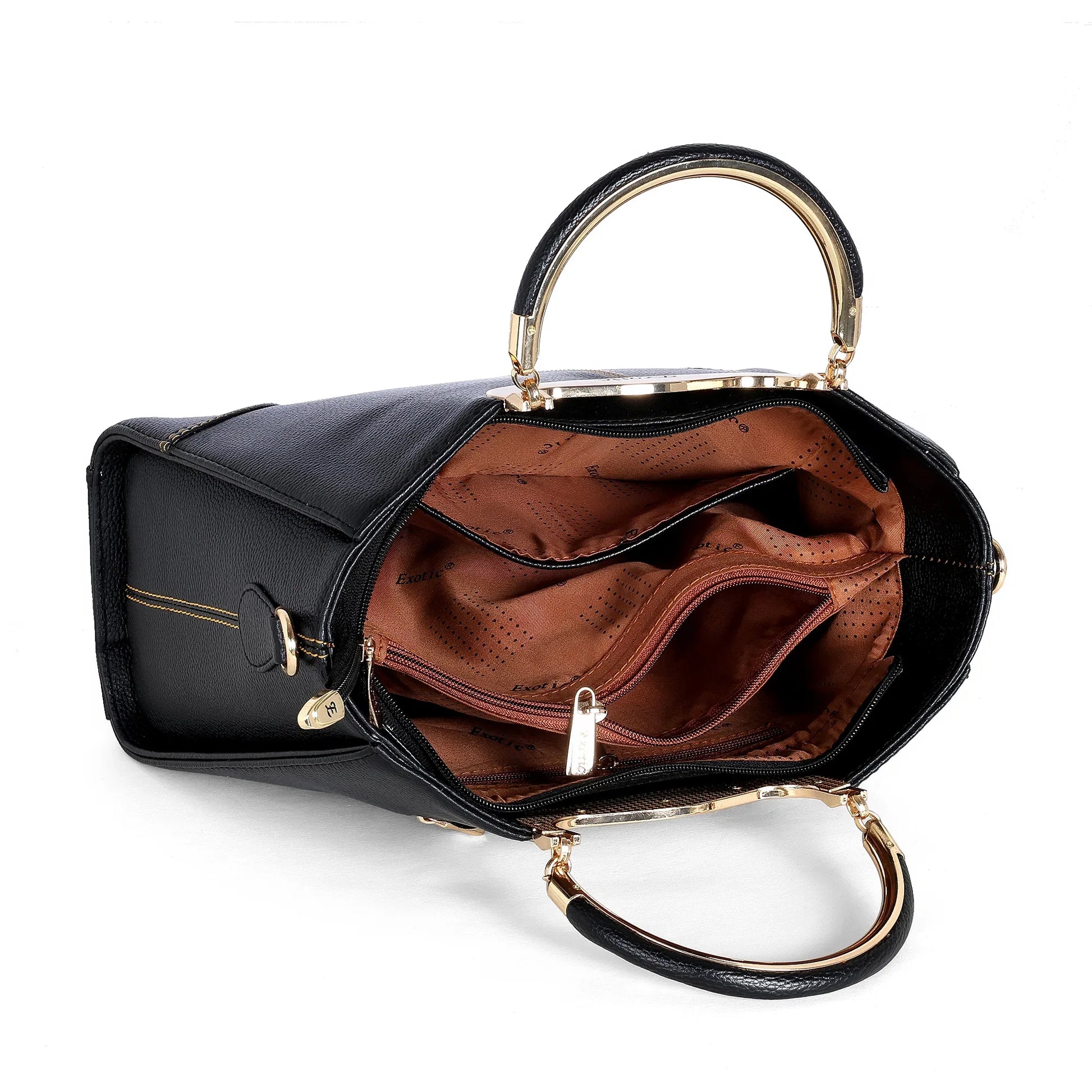 Exotic Signature Gold-Handle Tote - exoticstore